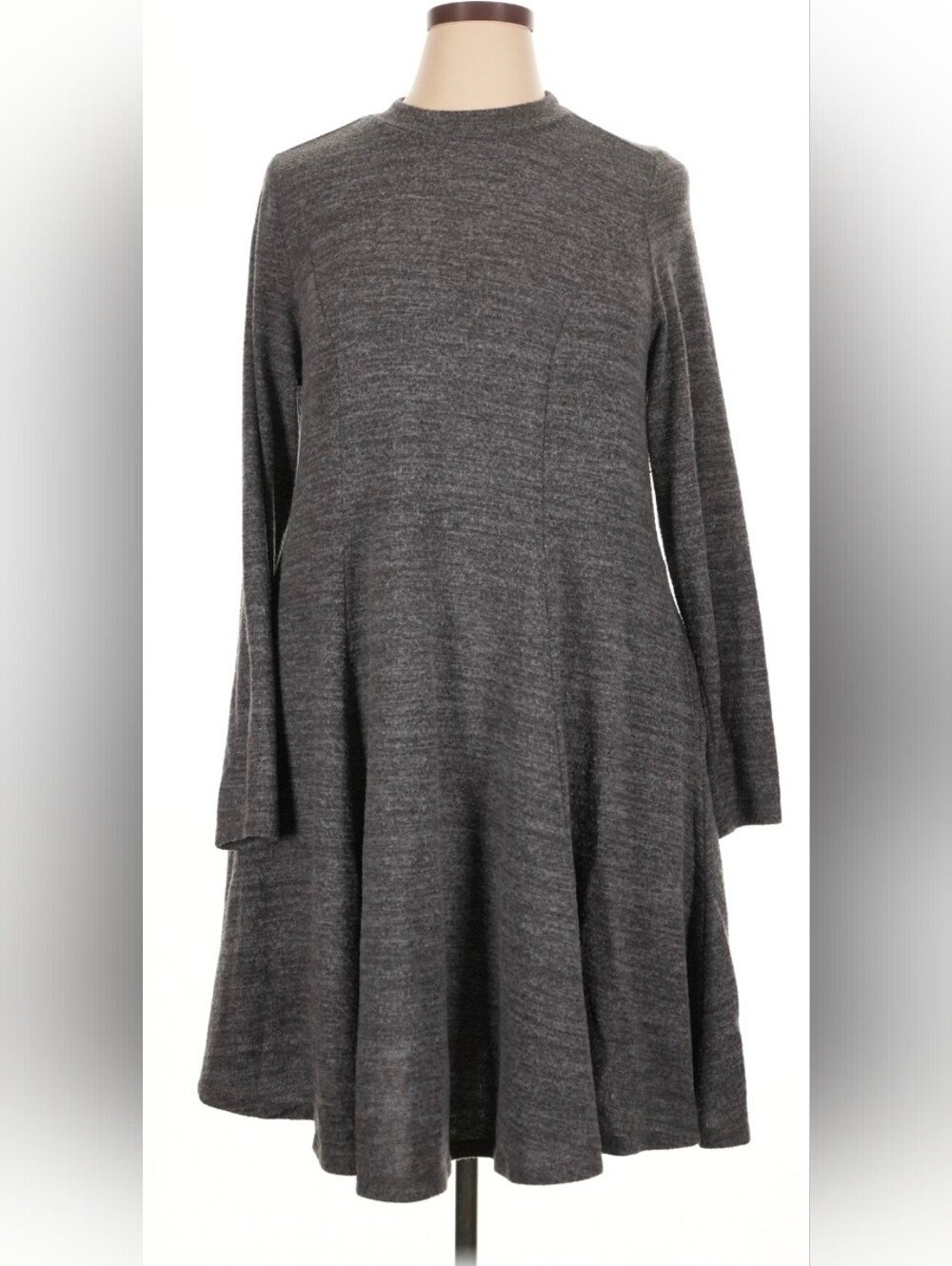 torrid Super Soft Plush Charcoal Gray Long Sleeve Swing Dress Sizd 2